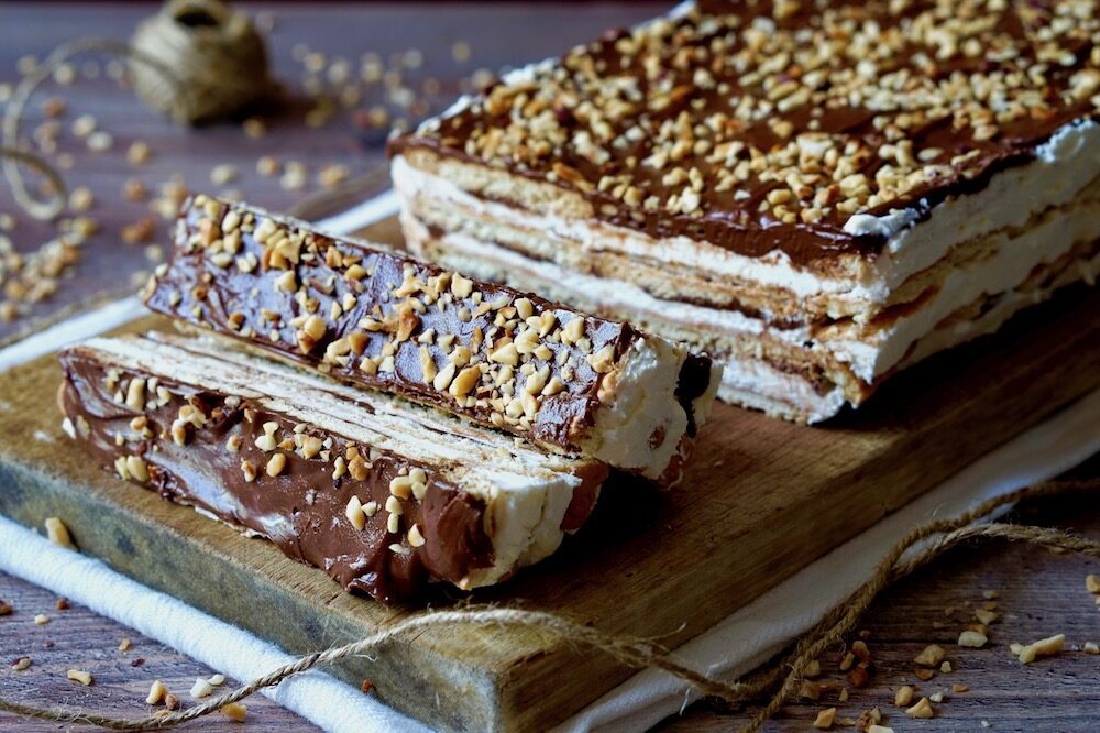 Semifreddo di biscotti al mascarpone e nutella