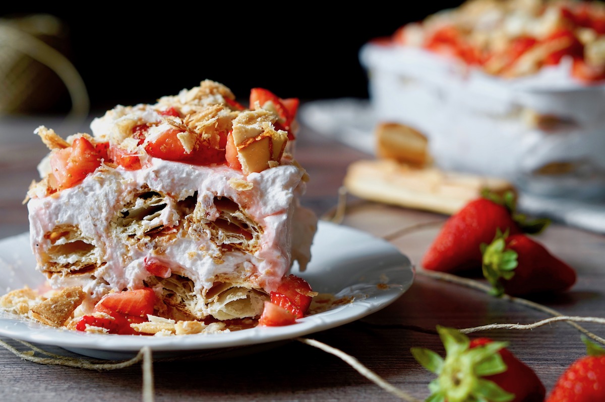 Semifreddo di sfogliatine alle fragole