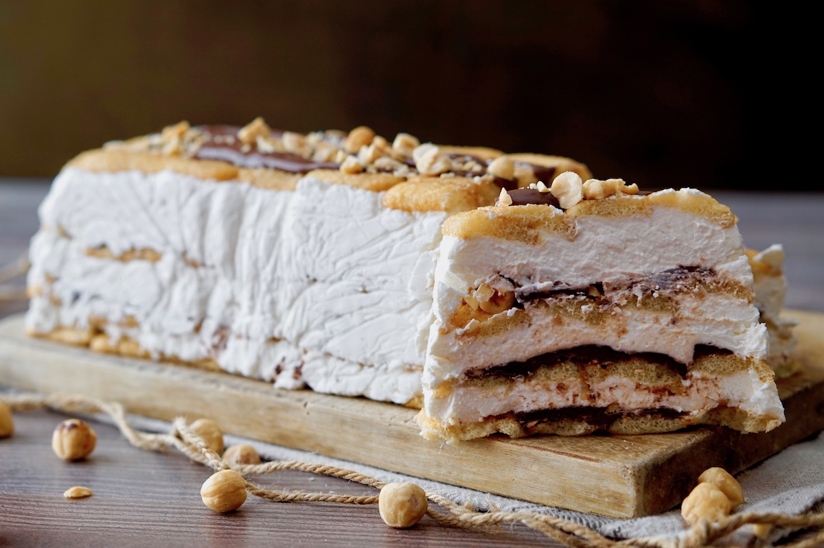 Semifreddo pavesini, ricotta e nutella