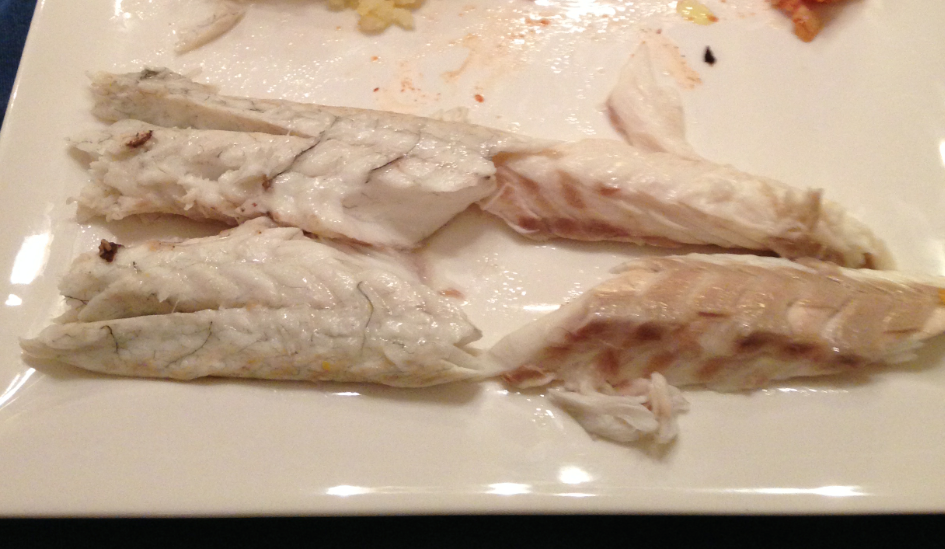 Senza bimby, branzino al forno e polpa d’arancia