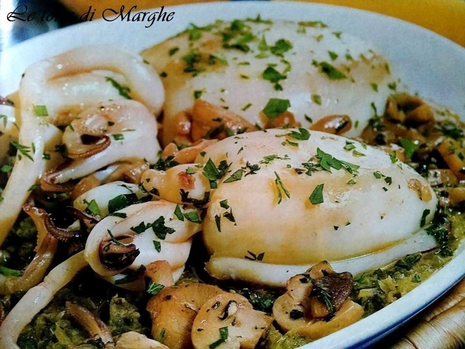 Seppie con funghi e scarola ricetta…..