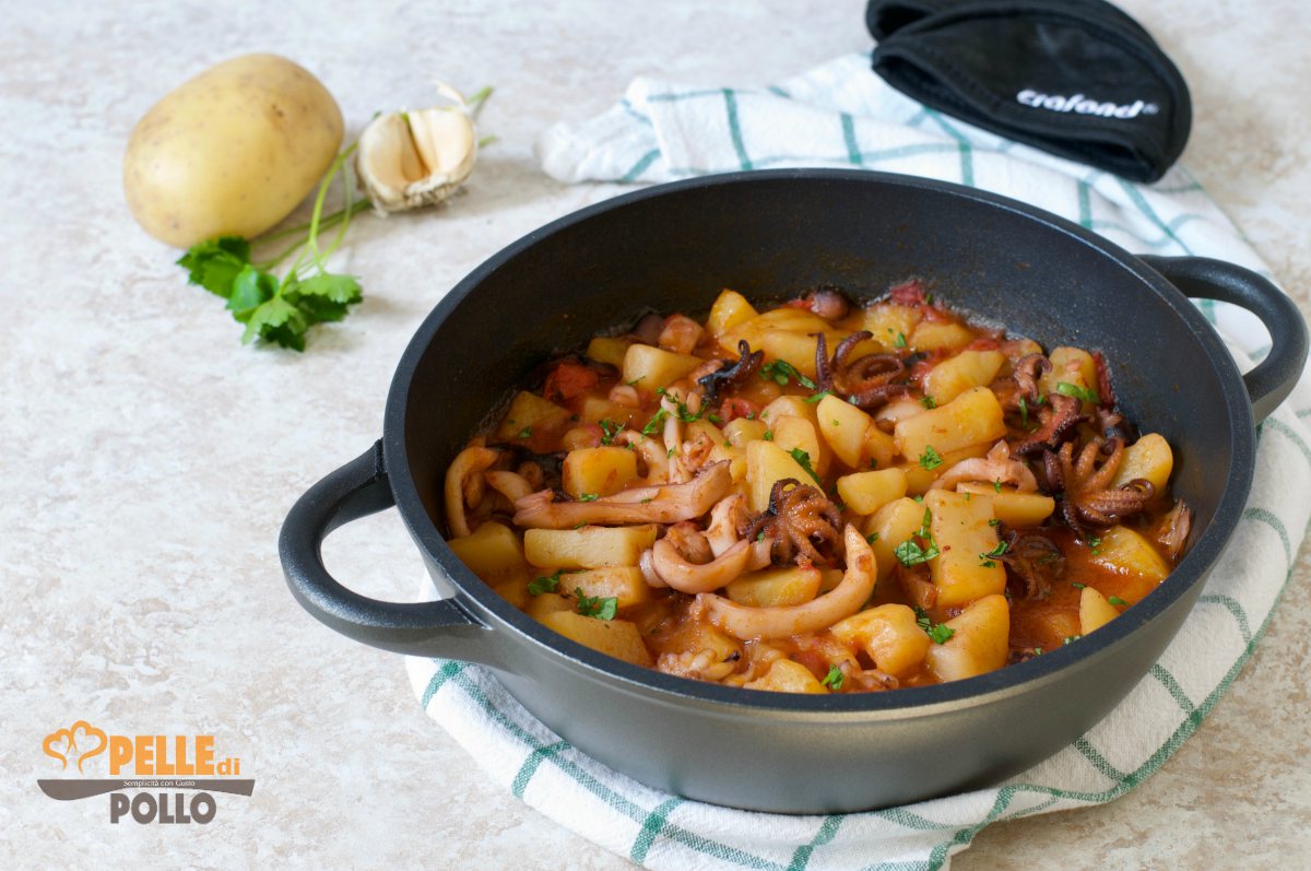 Seppie in umido con patate e moscardini