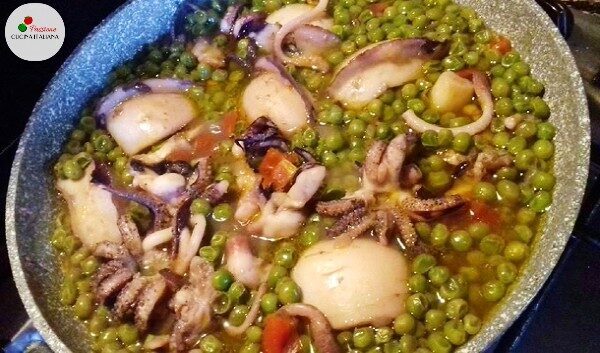 Seppie in umido con piselli