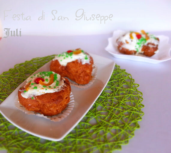 Sfincia di san giuseppe ricetta scaglie di pistaccho frutta candita