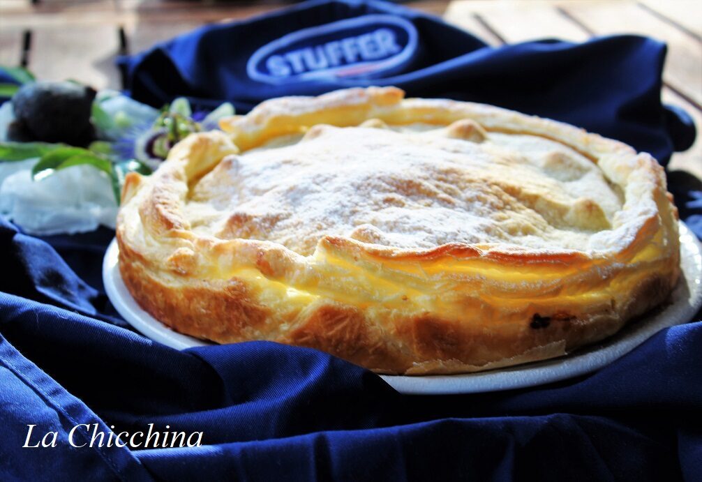 Sfoglia con fichi, cioccolato, nocciole e crema