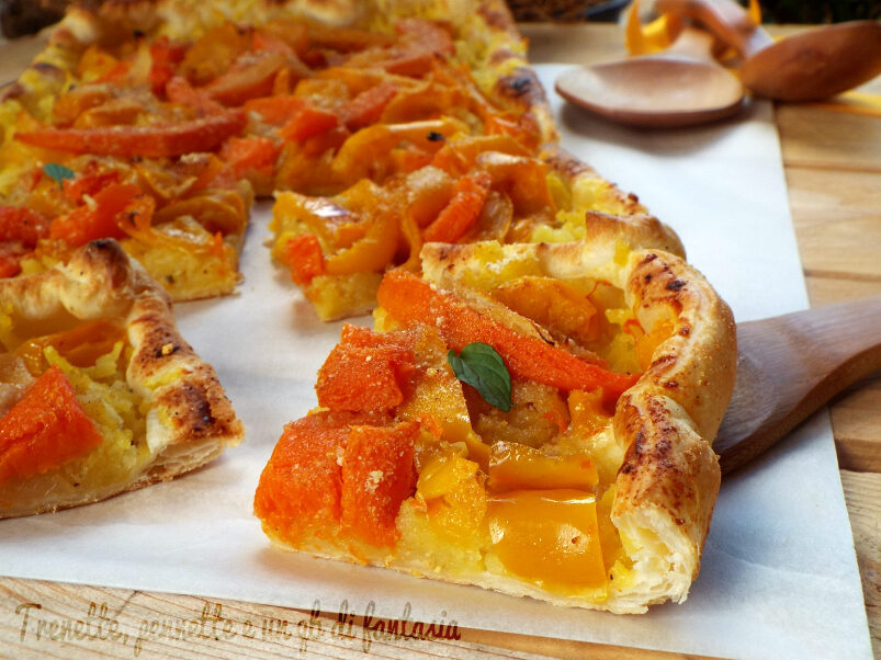 Sfogliata rustica patate zucca e peperoni