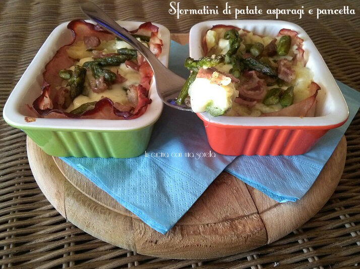 Sformatini di patate asparagi e pancetta