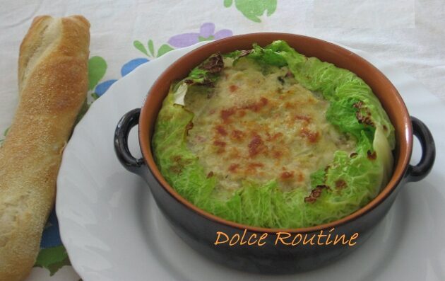 Sformatini di verza con ricotta e mortadella