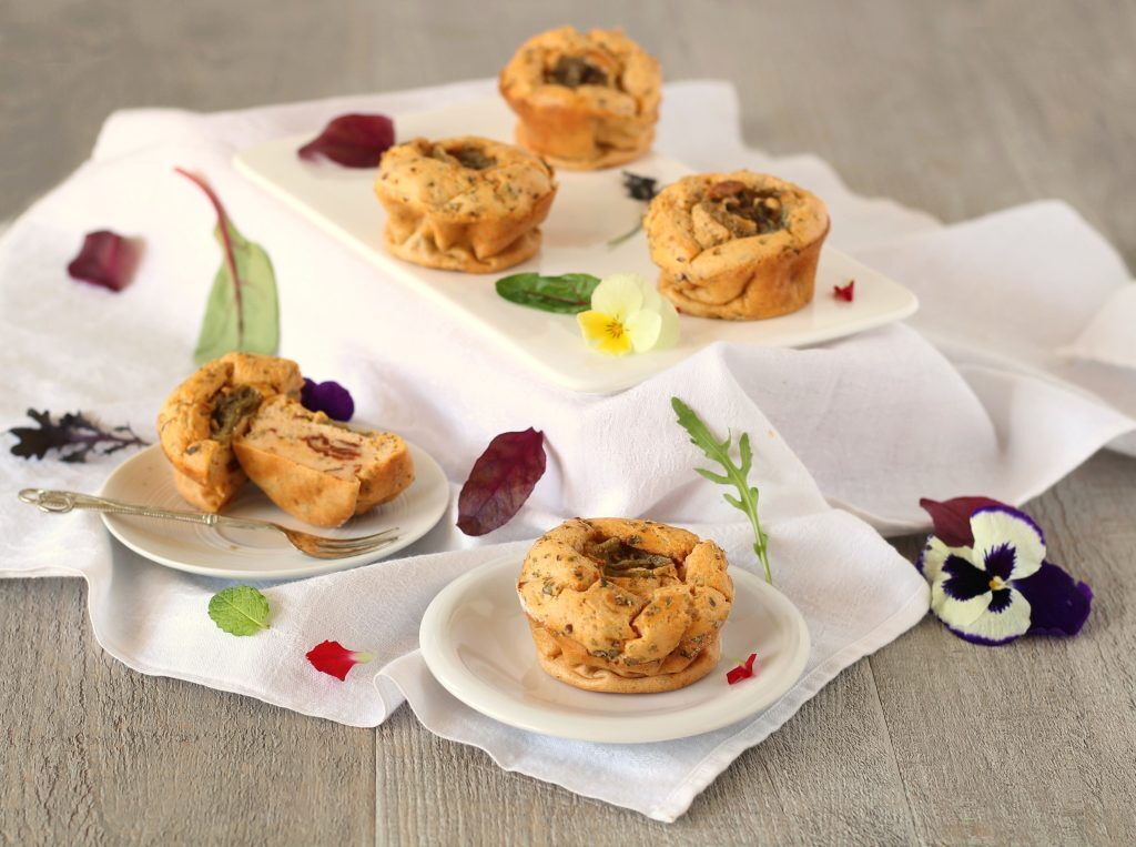 Sformatini mediterranei vegetariani albumi e verdure