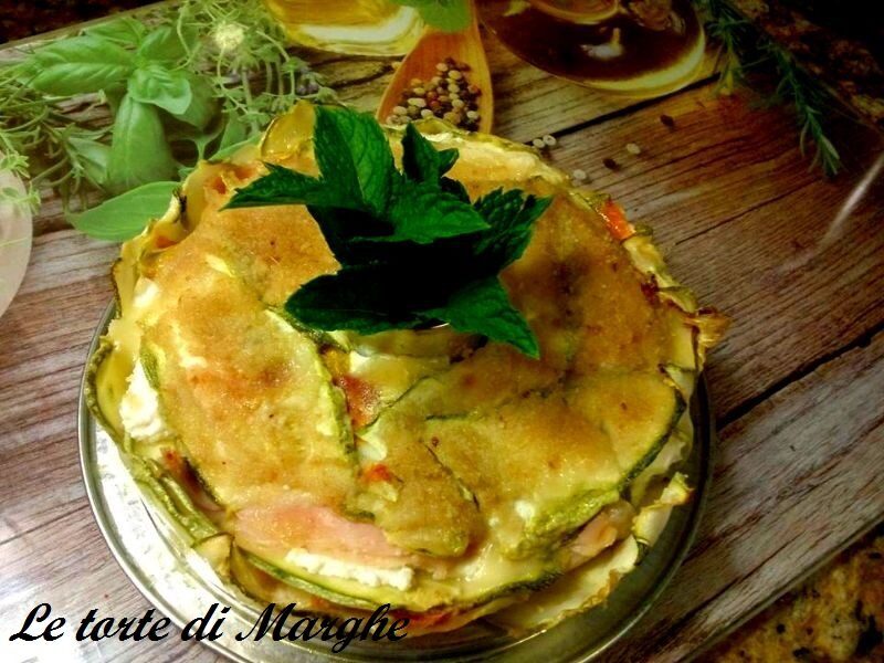 Sformatino di zucchine e fiori di zucca.