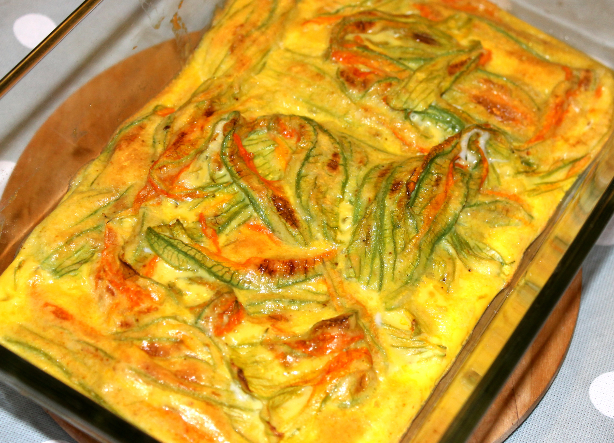 Sformato ai fiori di zucca