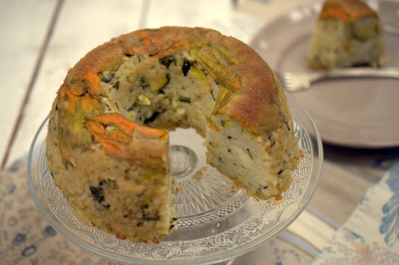 Sformato con fiori di zucca
