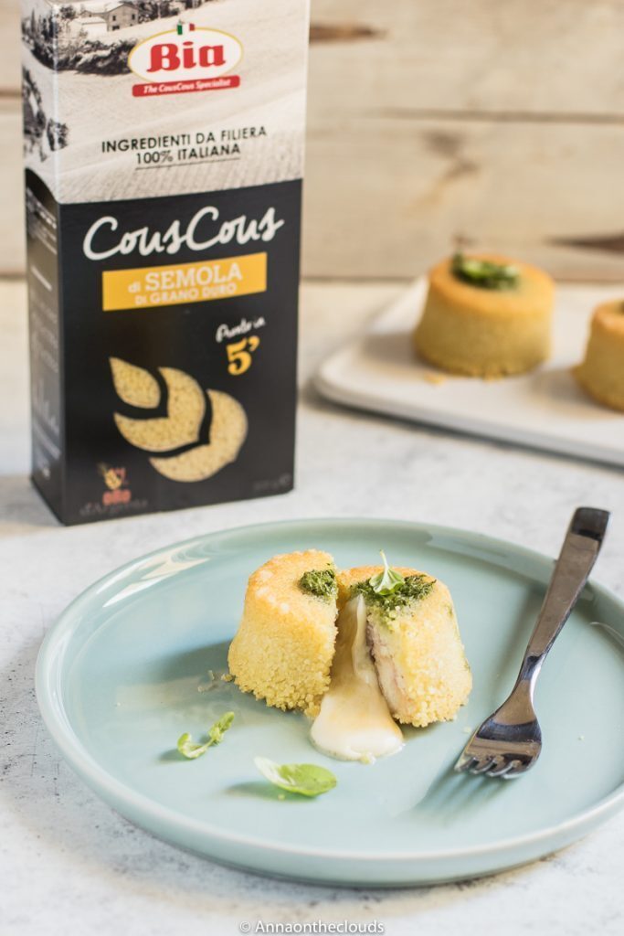 Sformato di cous cous, prosciutto e formaggio