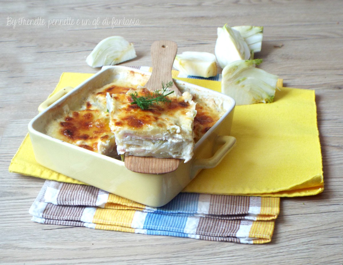 Sformato di finocchi con prosciutto cotto