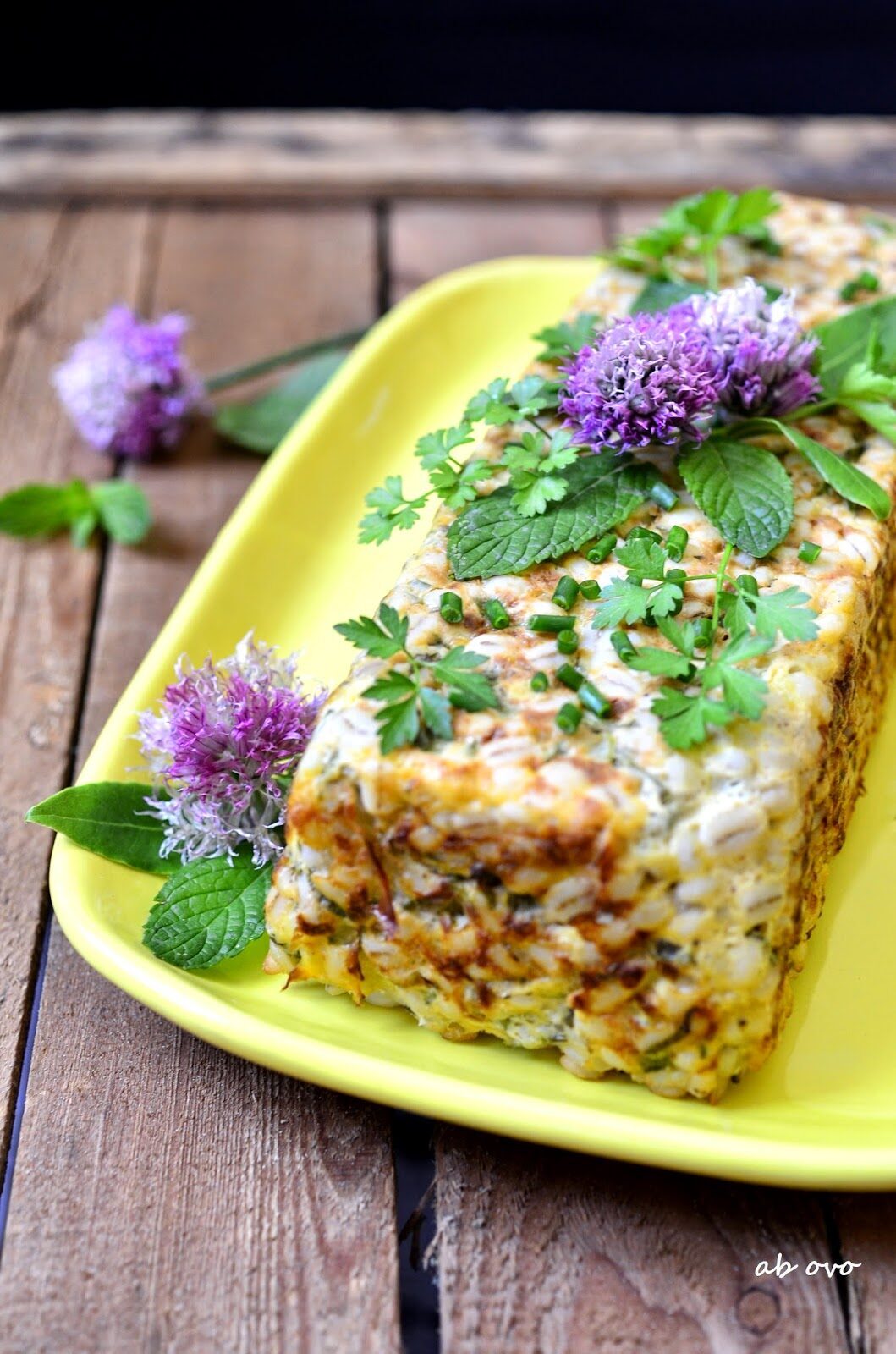 Sformato di orzo e zucchini alle erbe