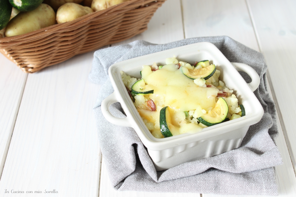 Sformato di patate filante alle zucchine
