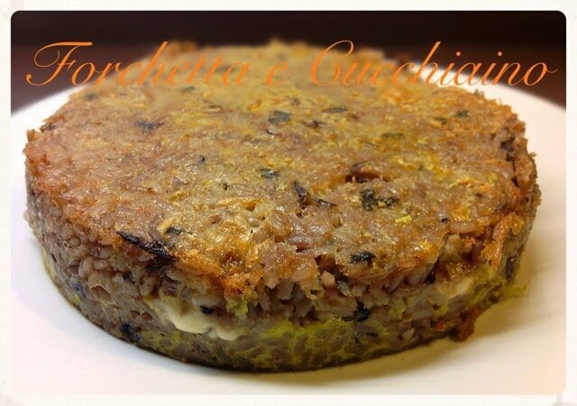 Sformato di riso croccante con cuore filante al gorgonzola