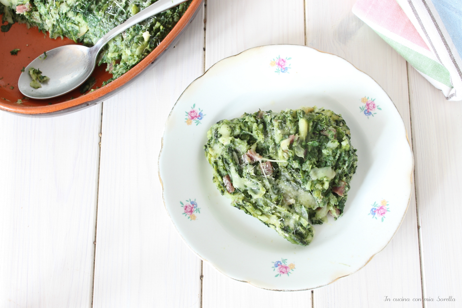 Sformato di spinaci con patate e speck