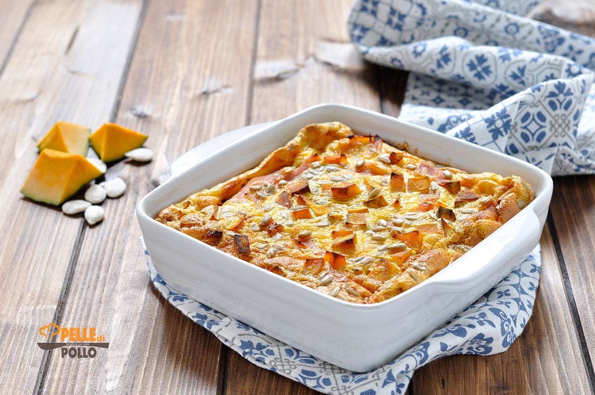 Sformato di zucca al forno con prosciutto