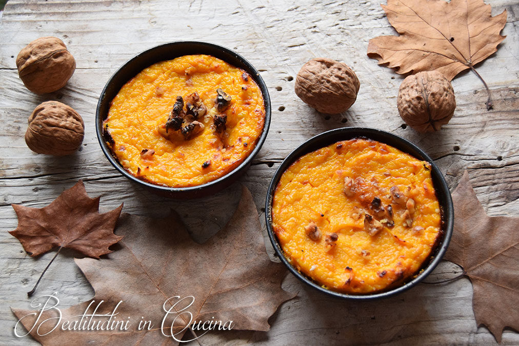 Sformato di zucca, ricotta e noci