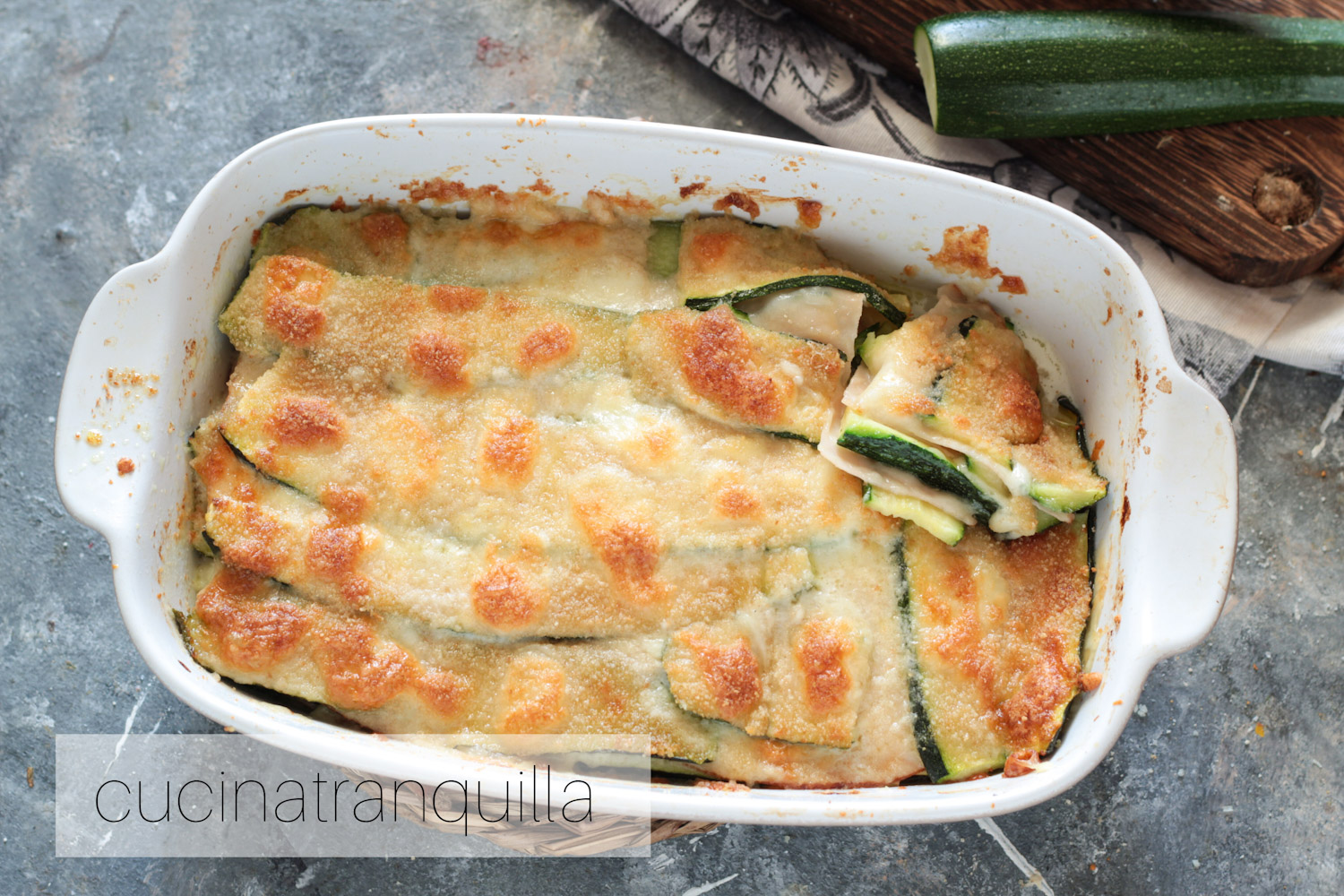 Sformato di zucchine e petto di tacchino senza precottura