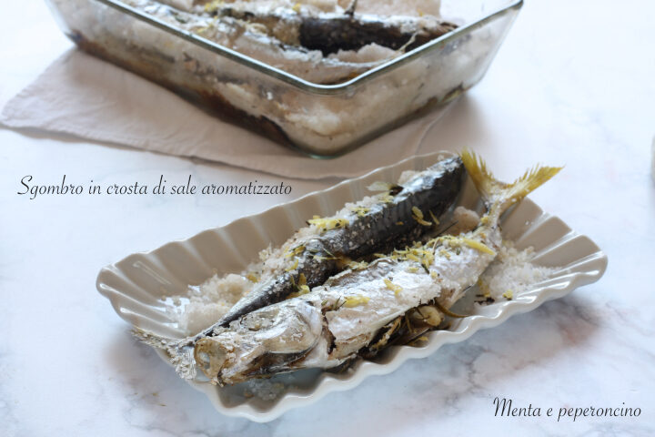 Sgombro in crosta di sale aromatizzato