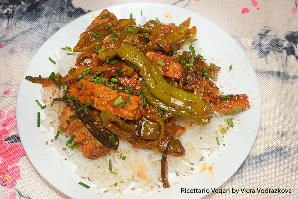 Shishimai verdi in wok con gochujang