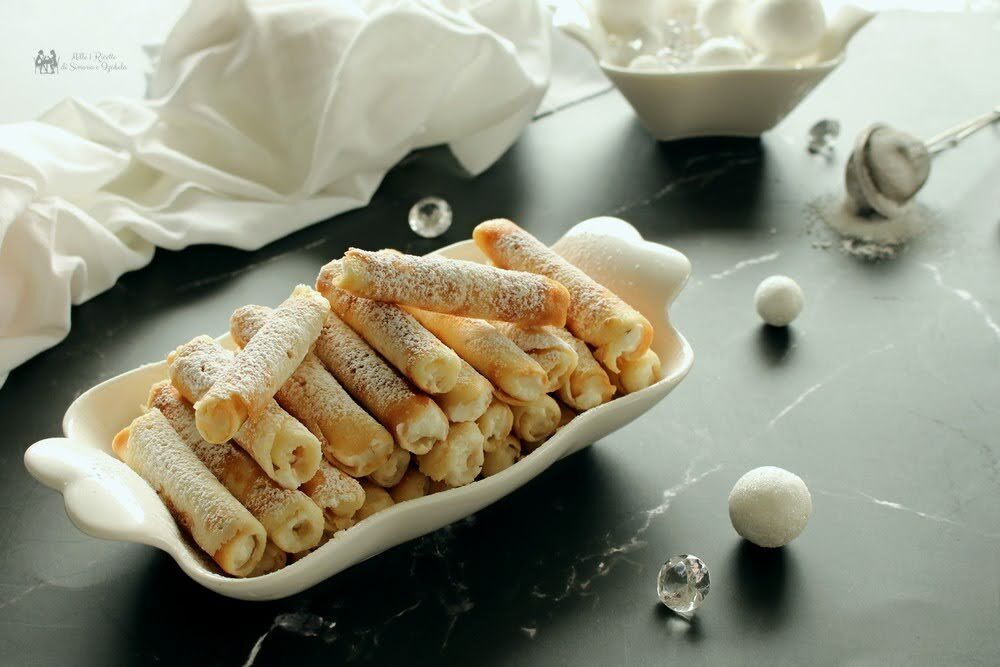 Sigarette dolci con ricotta ricetta siciliana