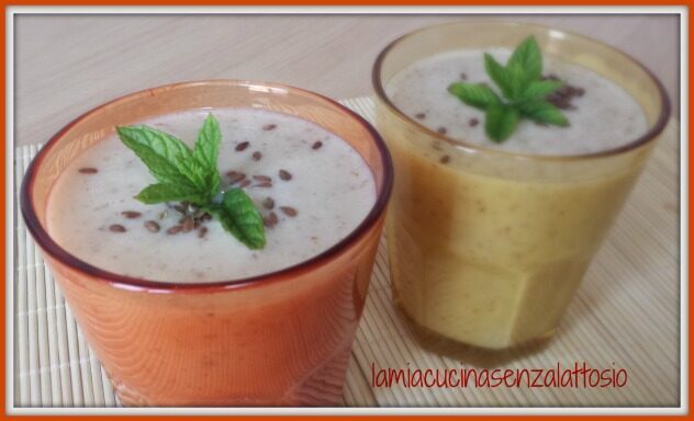Smoothie banana e ananas senza lattosio