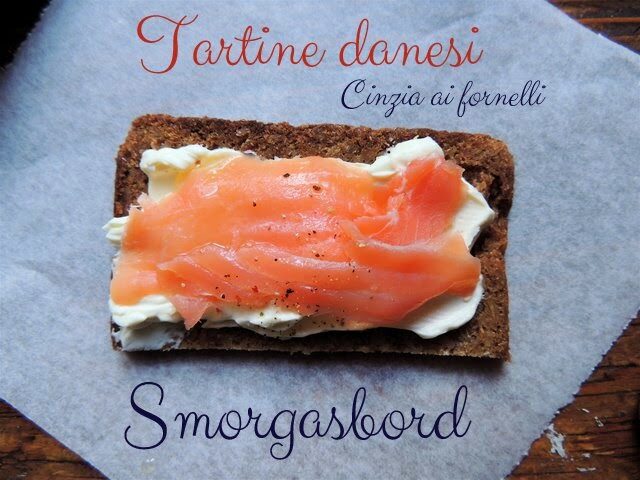 Smörgåsbord, tartine danesi