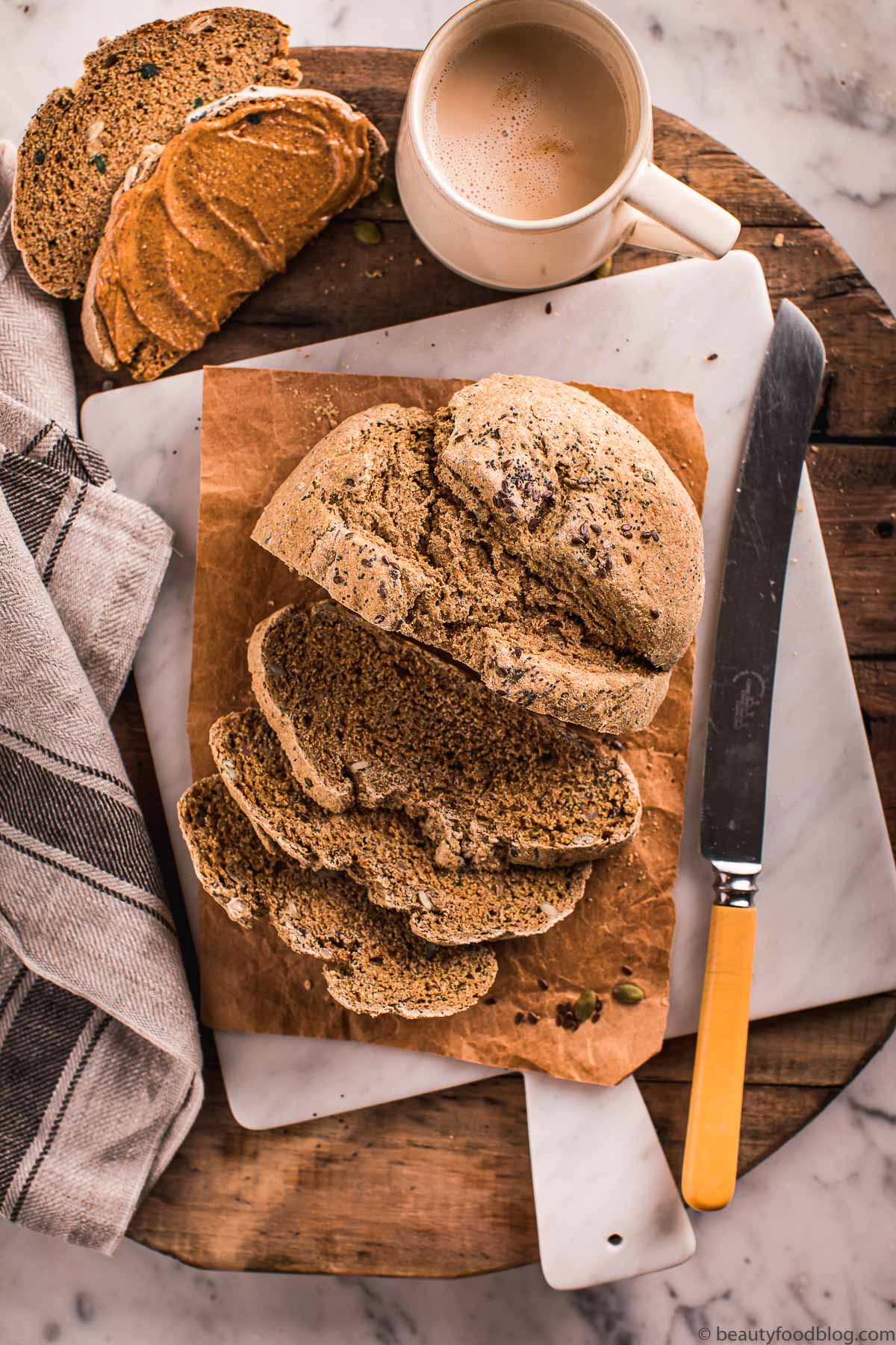 Soda Bread Vegano Integrale (senza lattosio) | Vegan Wholemeal Soda Bread