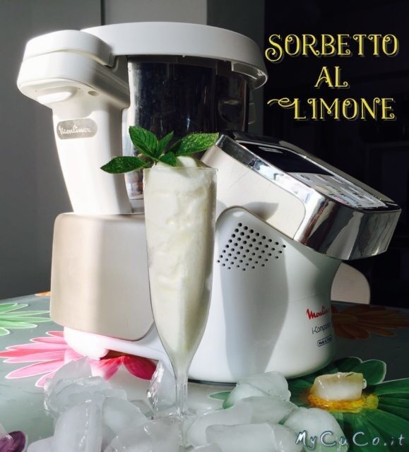 Sorbetto al limone con companion
