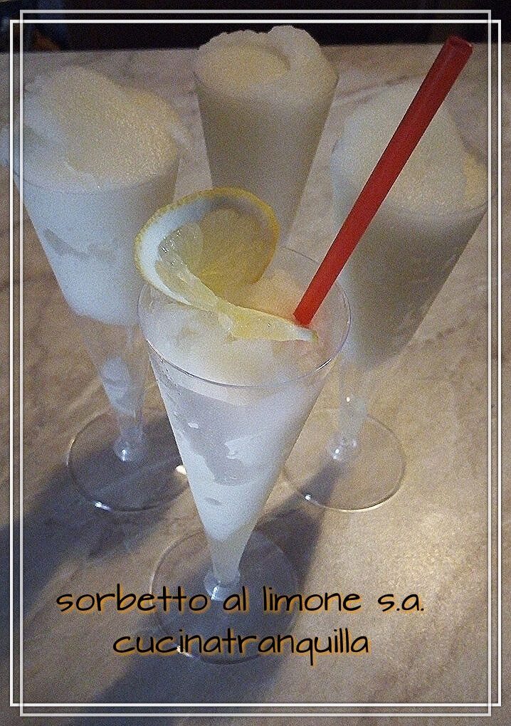 Sorbetto al limone ( senza albumi)