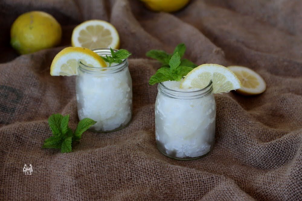 Sorbetto al limone senza gelatiera