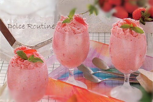 Sorbetto alle fragole con yogurt