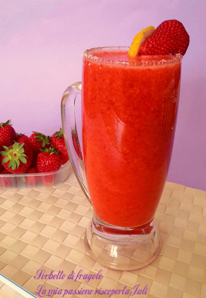 Sorbetto di fragole col bimby