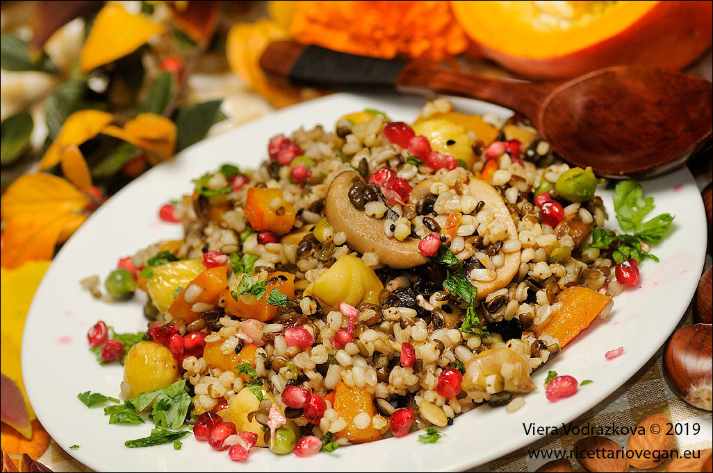 Sorgo con verdure autunnali senza glutine