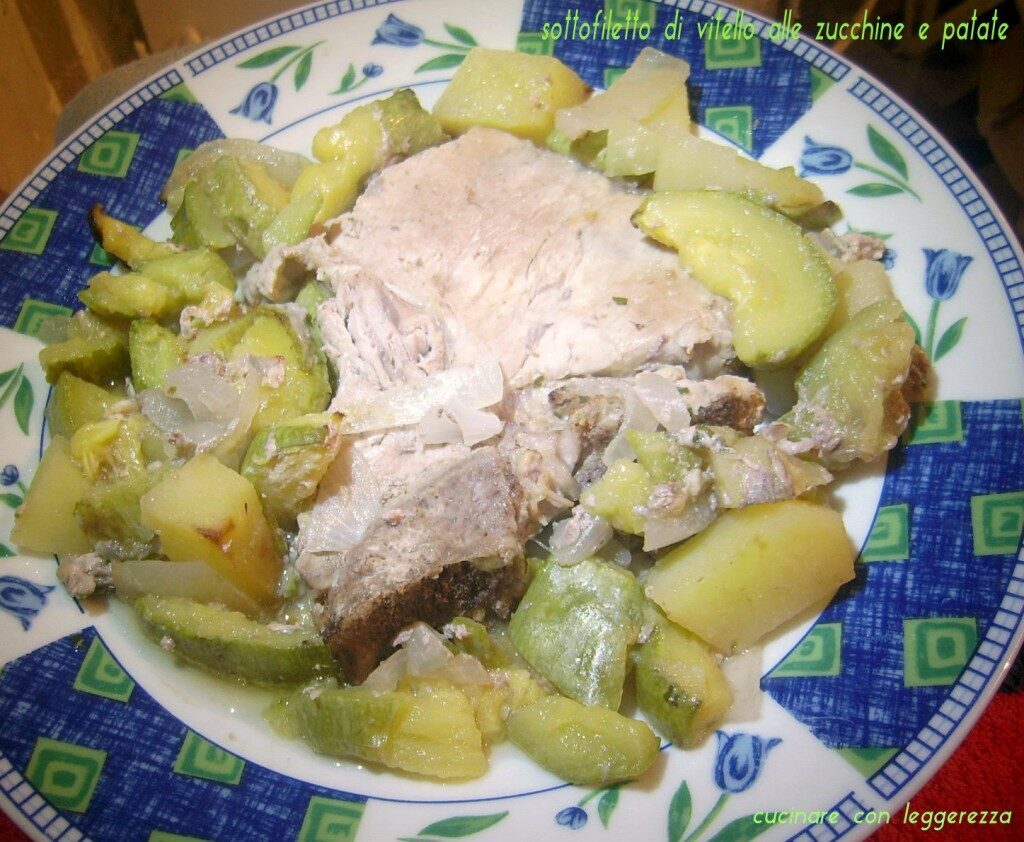 Sottofiletto di vitello alle zucchine e patate