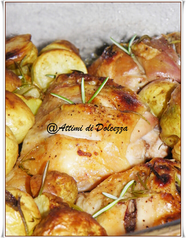 Sovracosce di pollo al forno con patate