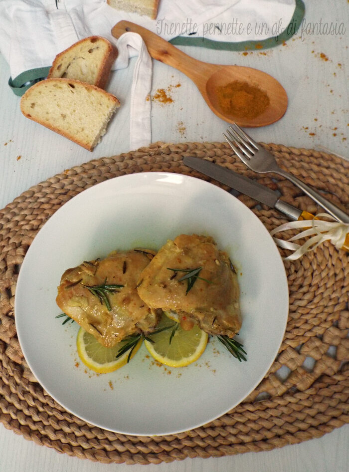 Sovracosce di pollo al limone e curry