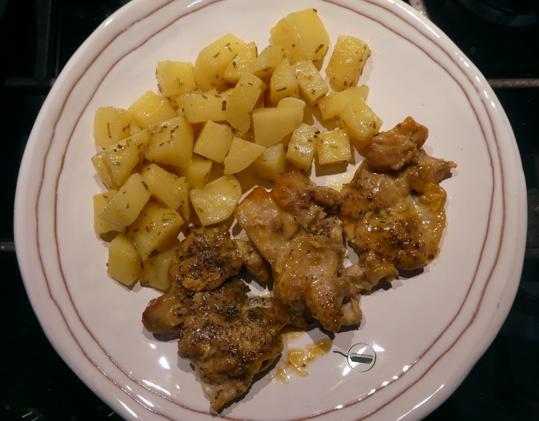 Sovracosce di pollo alla birra con patate novelle