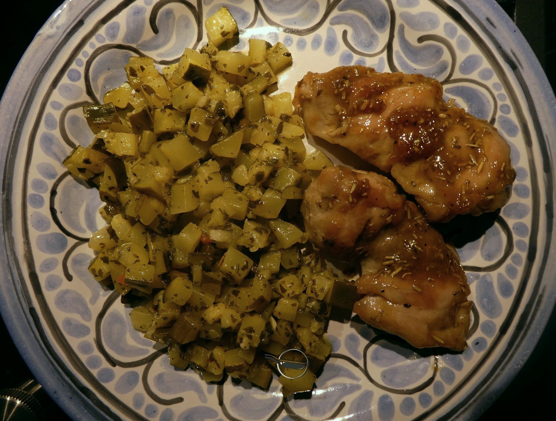 Sovracosce di pollo alla birra e zucchine al vino bianco