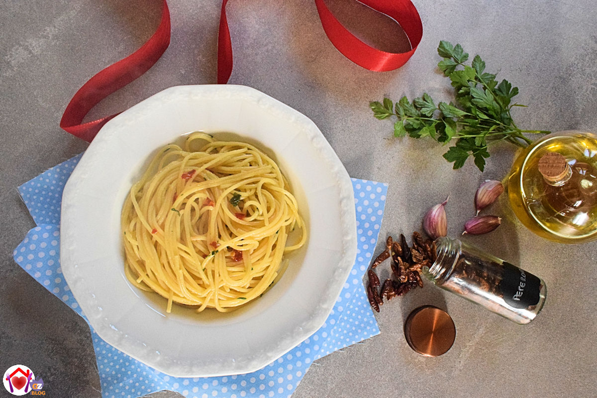 Spaghetti aglio olio e peperoncino