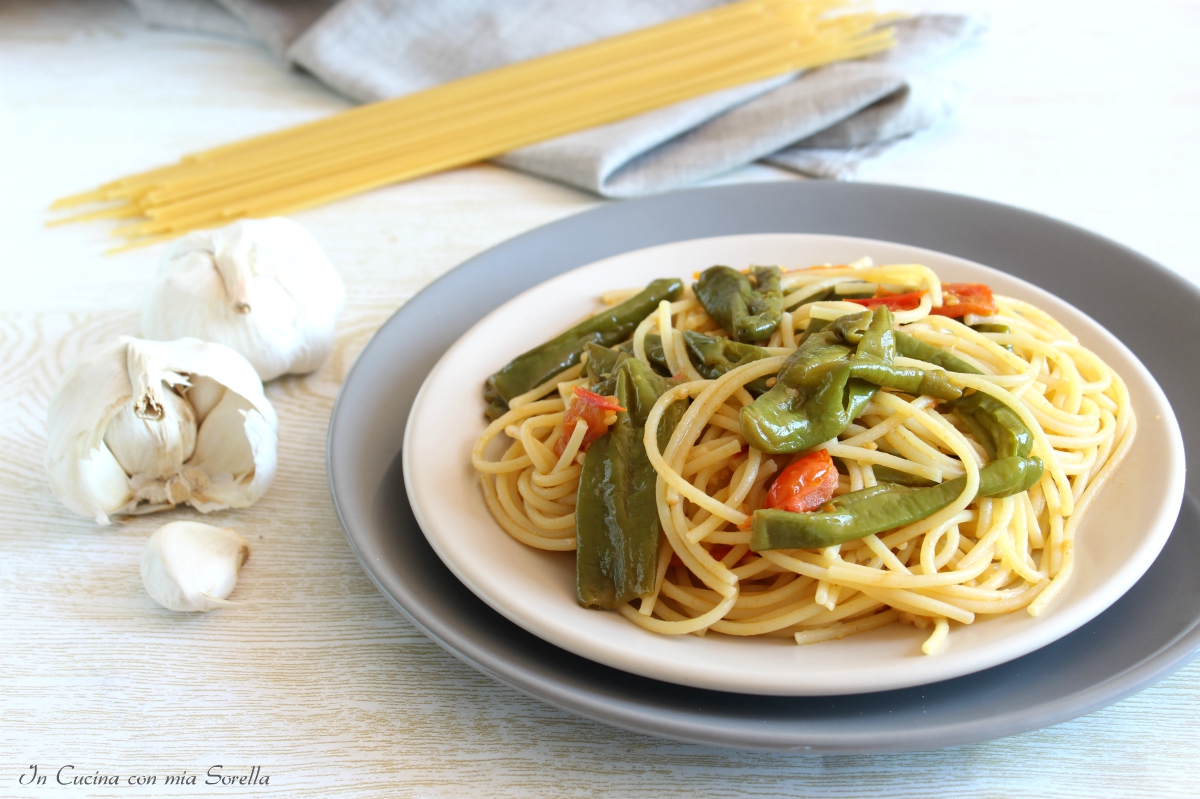 Spaghetti ai friggitelli – pasta ai peperoni