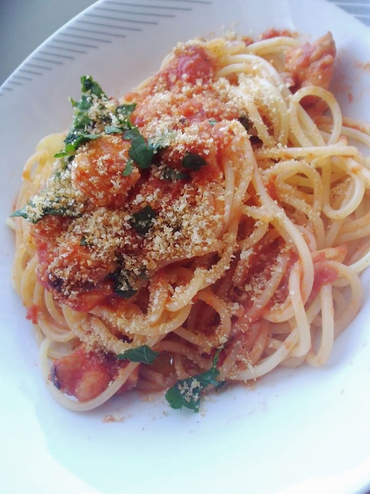 Spaghetti al sugo con seppia