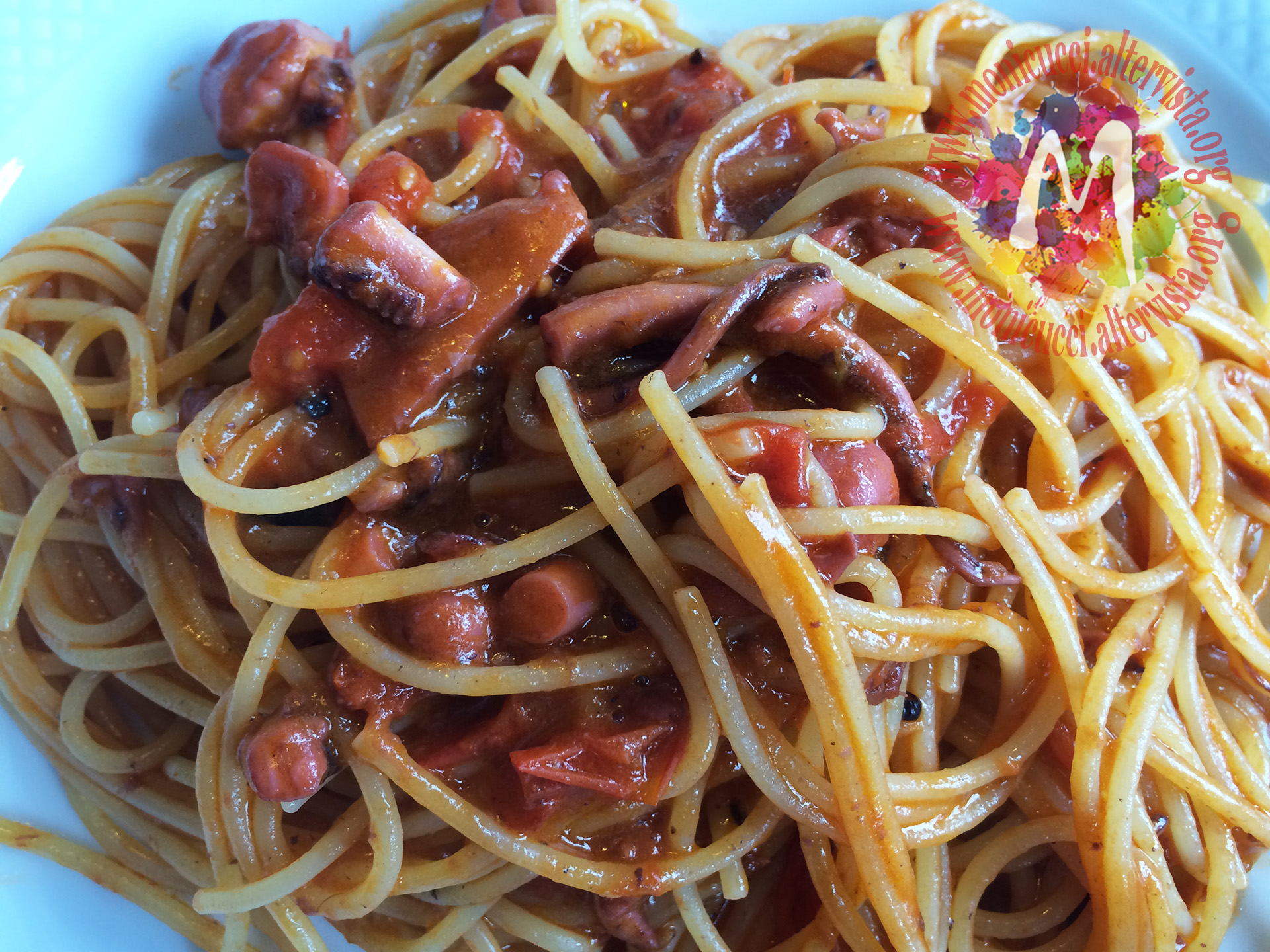 Spaghetti al sugo di polpo