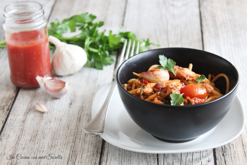 Spaghetti al sugo di sgombro