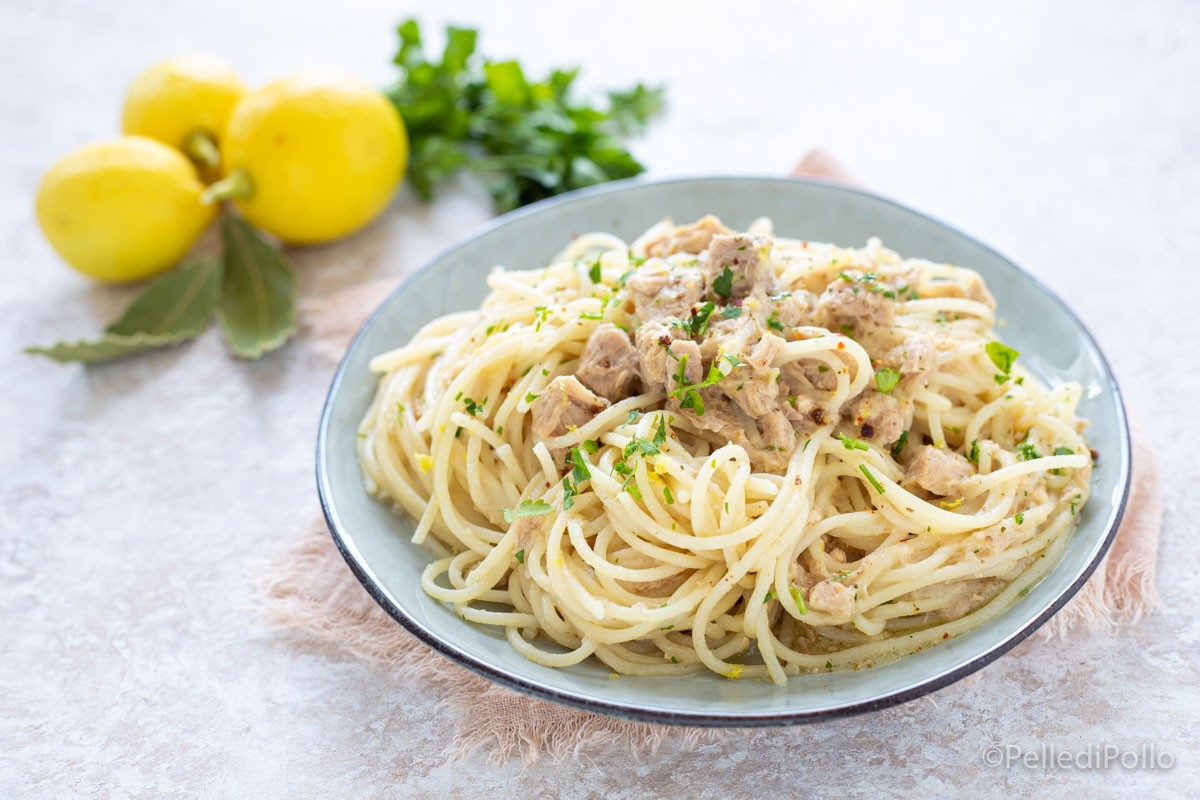 Spaghetti al tonno e limone