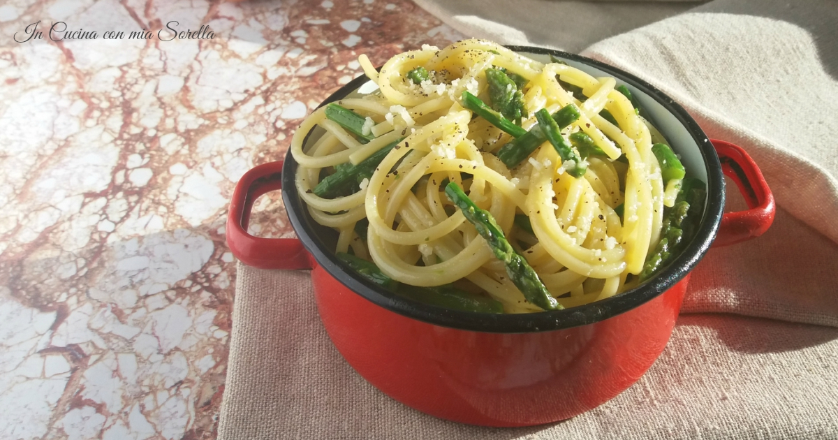 Spaghetti alla carbonara di asparagi