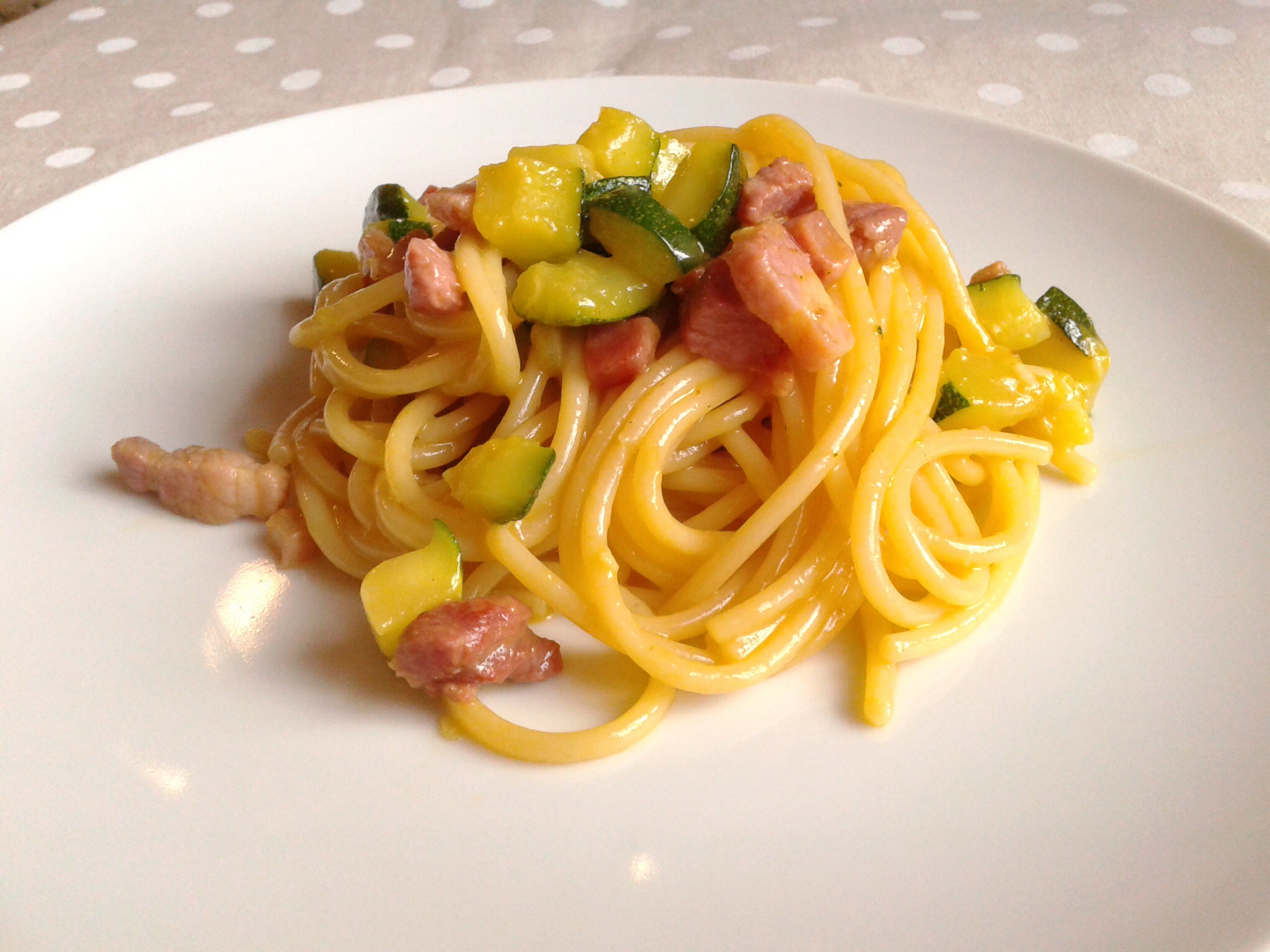 Spaghetti alla carbonara…più zucchine